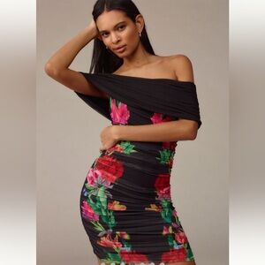 AFRM off the shoulder mesh dress NWT